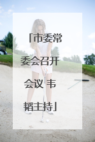 市委常委会召开会议 韦韬主持